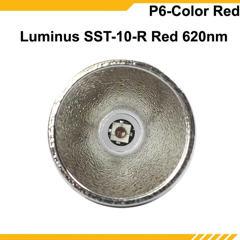 KDLITKER P6-COLOR Luminus SST-10-R Red 620nm 600 Lumens 3V - 9V 1-Mode OP P60 Drop-in