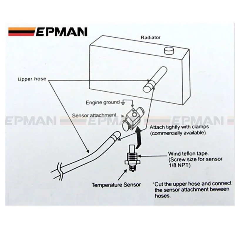 Water Temp.Gauge Use a Commercial sensor attachment (26,28,30,32,34,36,38,40,42mm) Aluminum High Quality For BMW E36 325 EP-WT