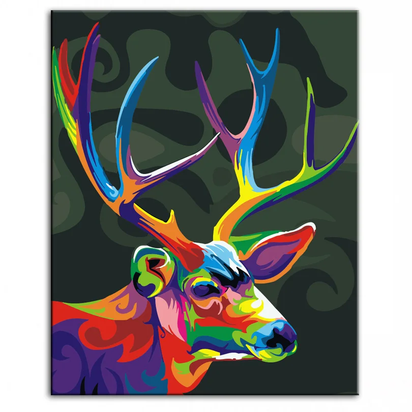 

Oil Painting handmade Modern Canvas on Paintings Home living room Decor Home decoration painting Wall Art reindeer 17022208