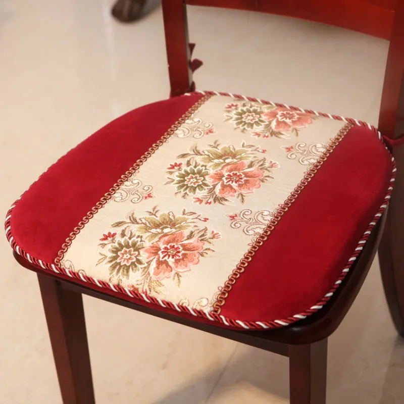 

High-grade chair cushion palace embroidery cushion gold silk embroidered pillows european-style multi-color chair cushion