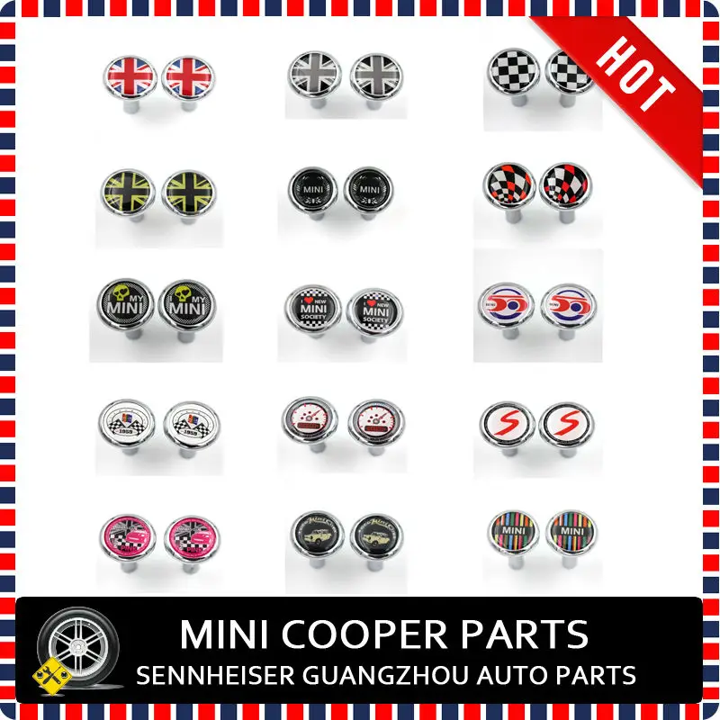 Brand New Black Union Jack style ABS Plastic Chrome Door Lock Button for mini cooper F55 F56 F57 R55 R56 R60 (2 Pcs/Set)