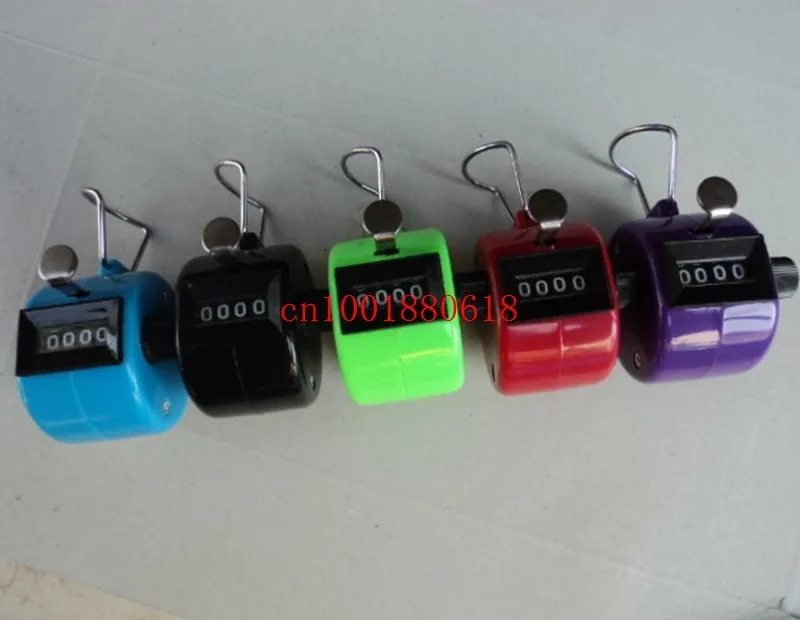 120pcs/lot Plastic Hand held Tally Counter 4 Digit Counter Numbers Clicker For Golf Sport,