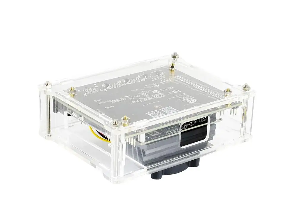 Waveshare Acrylic Clear Case with Dedicated Cooling Fan for NVIDIA Jetson Nano Developer Kit B01 4GB