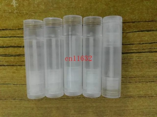 1000pcs 5g Empty Clear LIP BALM Tubes Containers Transparent Lipstick fashion Cool Lip Tubes Refillable Bottles