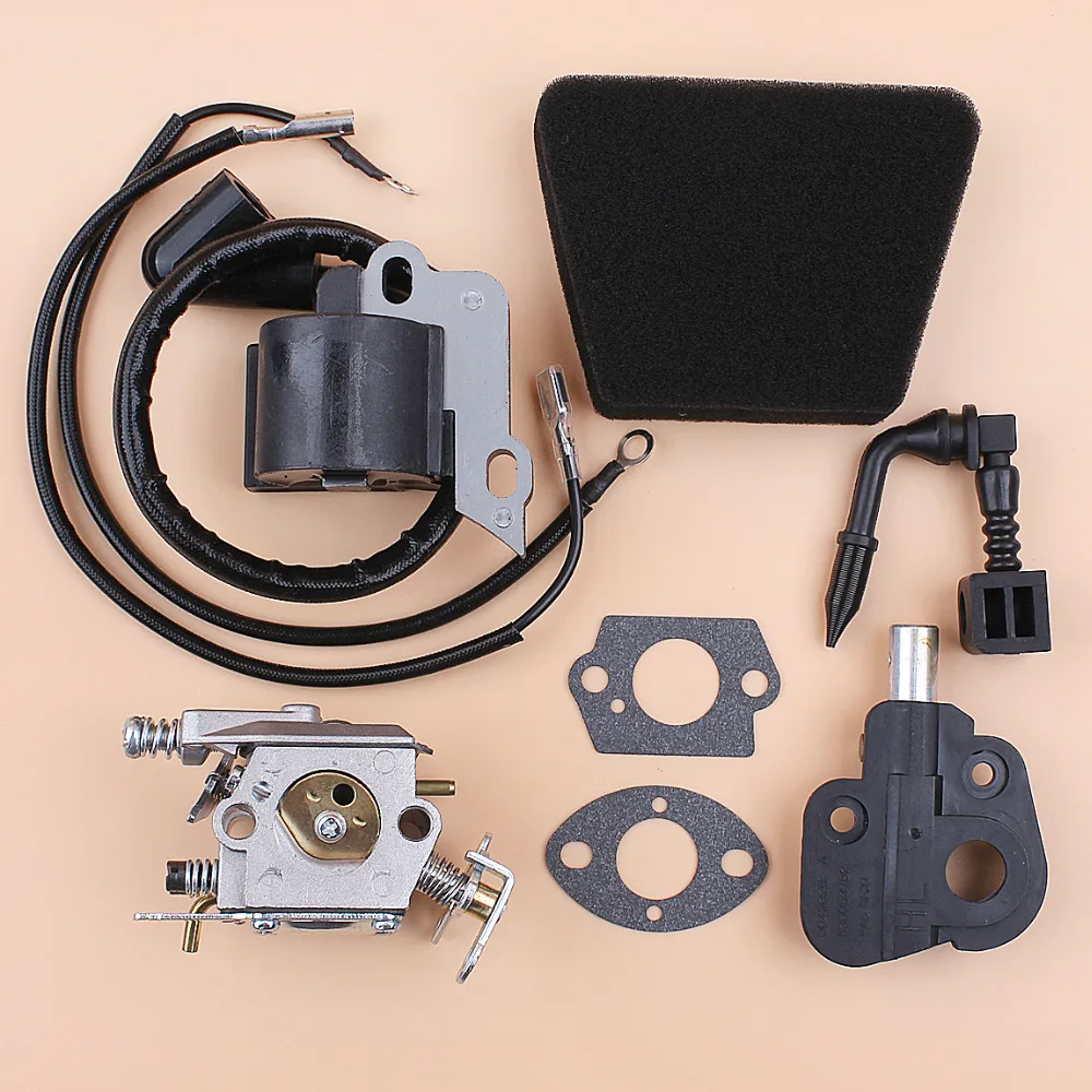 Carburetor Ignition Coil Oil Pump Kit For Partner 350 351 370 371 390 420 Mcculloch Mac 335 435 436 440 441 Chainsaw Parts