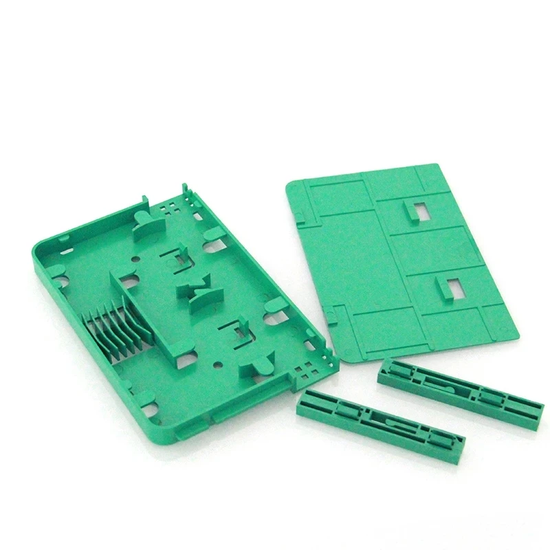 20pcs 2/4/6/8/12 core MINI ftth fusion tray green plastic rail distribution tray  splice tray new material 159*100*12mm