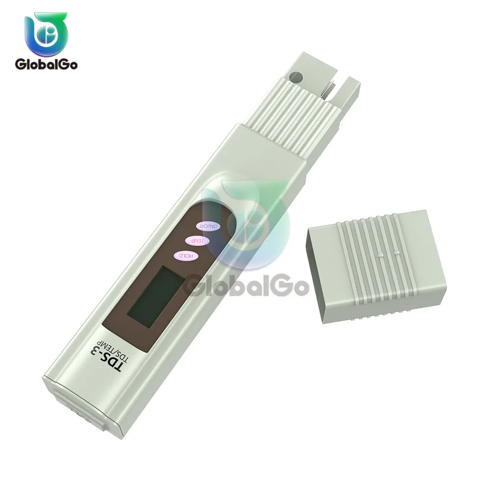 Medidor de agua Digital portátil, medidor de calidad del agua, Monitor de pureza, PH, TDS, Sensor de temperatura, medidor de prueba, TDS-3