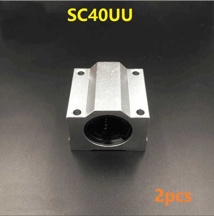 2pcs/lot SC40UU linear case unit linear guide shaft linear blocks for CNC router linear guide