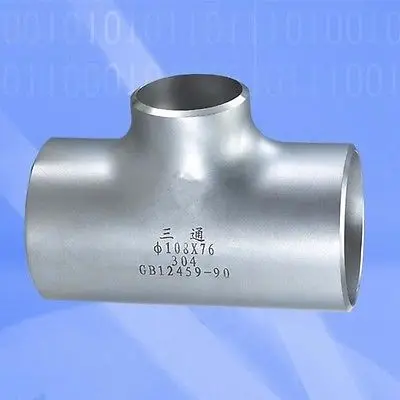 

48x21mm 304 Stainless Steel Reducing Tee 3 Way Butt Welded Pipe Fitting Water gas Oil