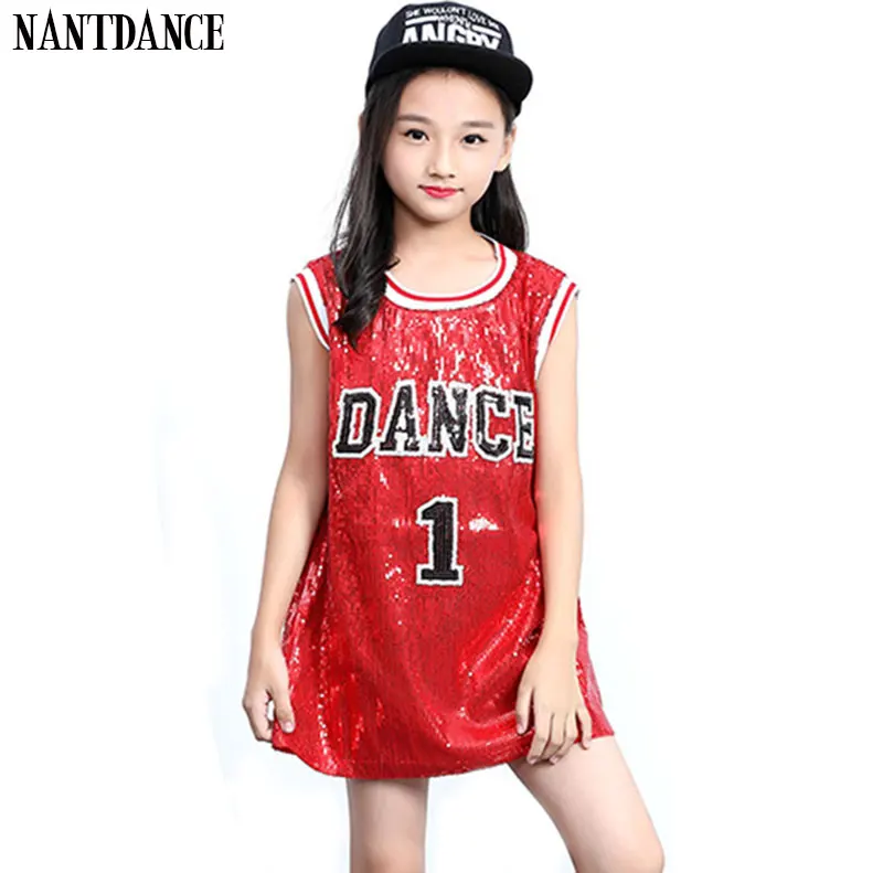 Girl Jazz Dance For Girls Jazz Dance Costumes Kid Hip Hop Dancing Girl Sequins Stage Performance Dress Hip Hop Costumes