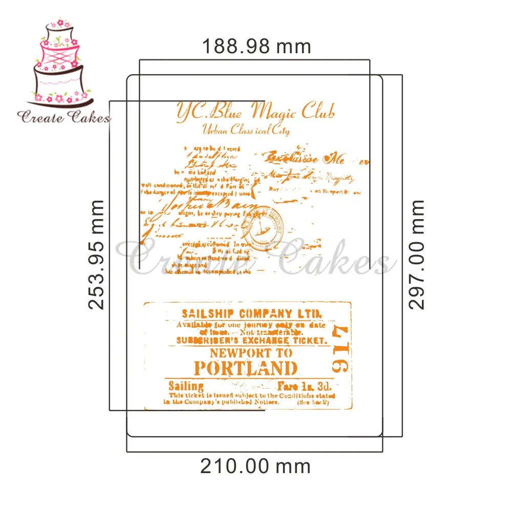 Postmark Stencils For Walls Painting Scrapbooking Stamp Album Decorative Embossing DIY Craft Paper Card Flower Template