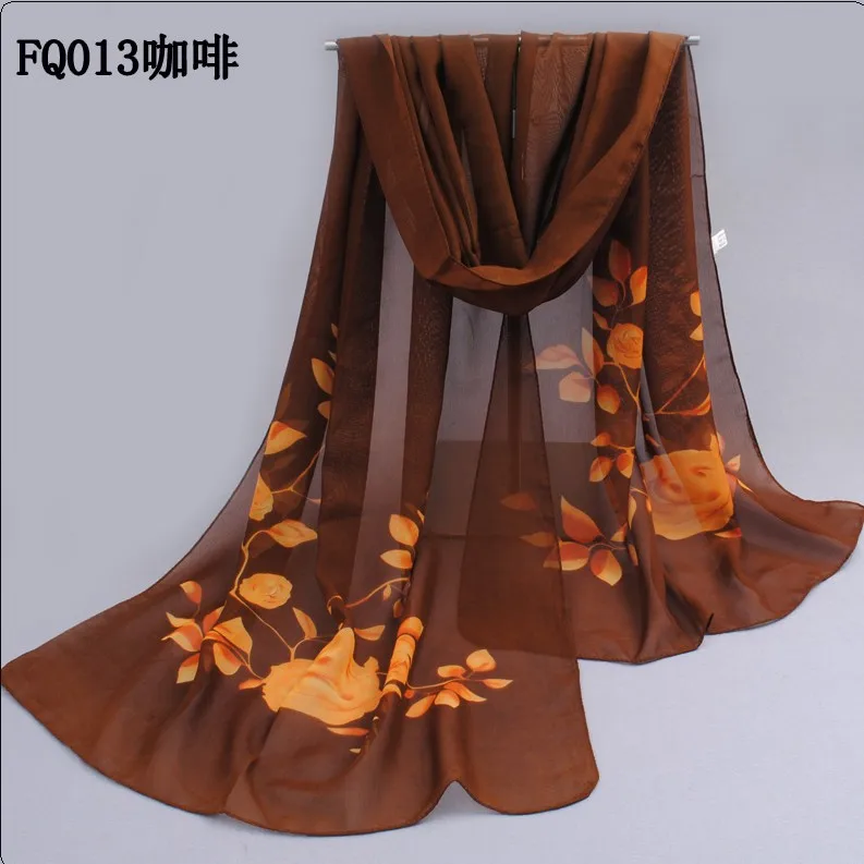 Newest Scarf Polyester scarves large flower print beach long mulicolor butterfly cute design women wraps sunshine seaside girl