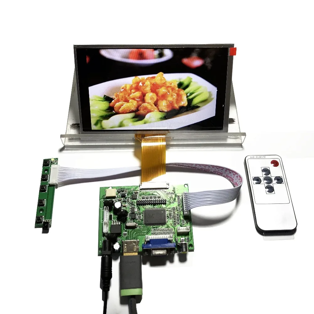 VGA 2AV HDMI-Compatible LCD controller board with 7 inch 800*480 TFT WLED AT070TN94 400 cd/m2