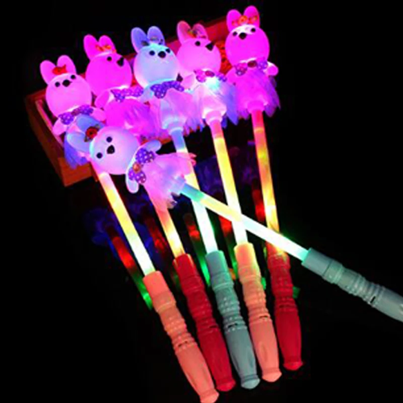 Colorful Flashing LED Glow rabbit Stick Light Up LED Light Stick For Wedding Birthday Party Cheering Sticks Wedding LED Light