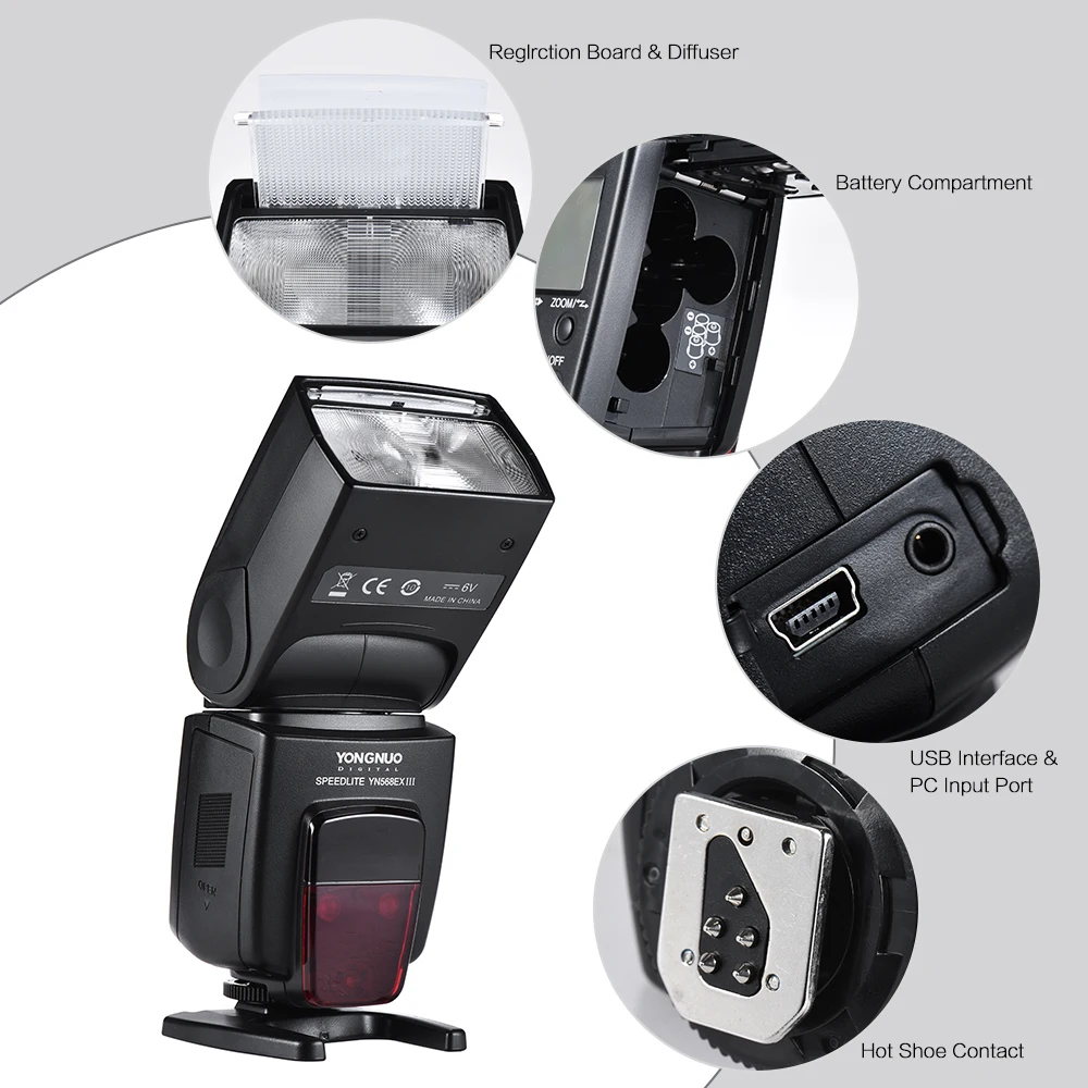 YONGNUO YN568EX III YN-568EX III TTL Wireless HSS Flash Speedlite for Canon Nikon DSLR Camera Compatible YN600EX-RT II YN568EXII