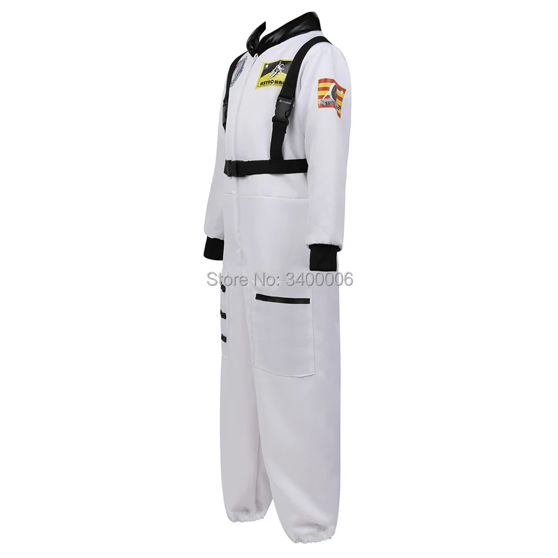 Astronaut Costume for Kids Jumpsuit Role Play Boys Girls Teens Toddlers Children\'s Astronaut Space Suit Halloween White Cosplay
