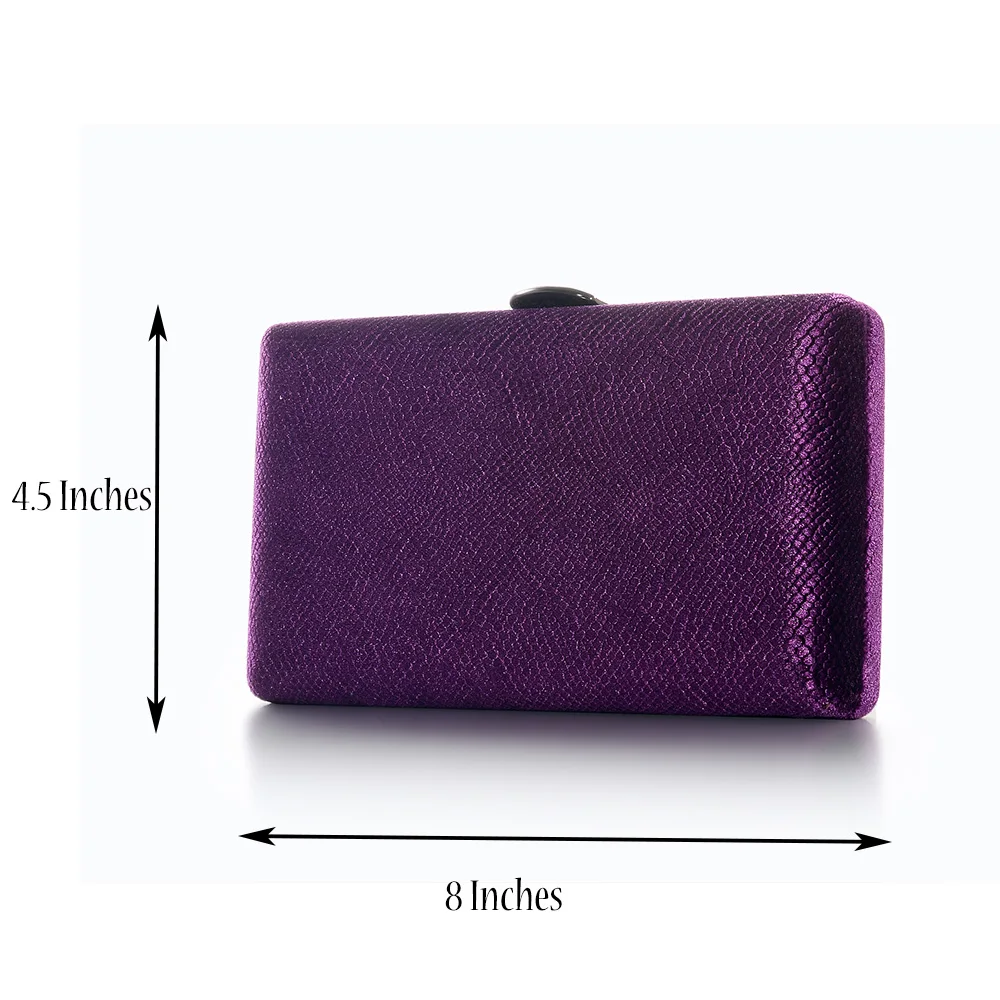 Grey/Green/Navy blue/Purple Velvet Fabric Hard Case Box Clutch Bag Evening Bags for Womens Party Prom Wedding