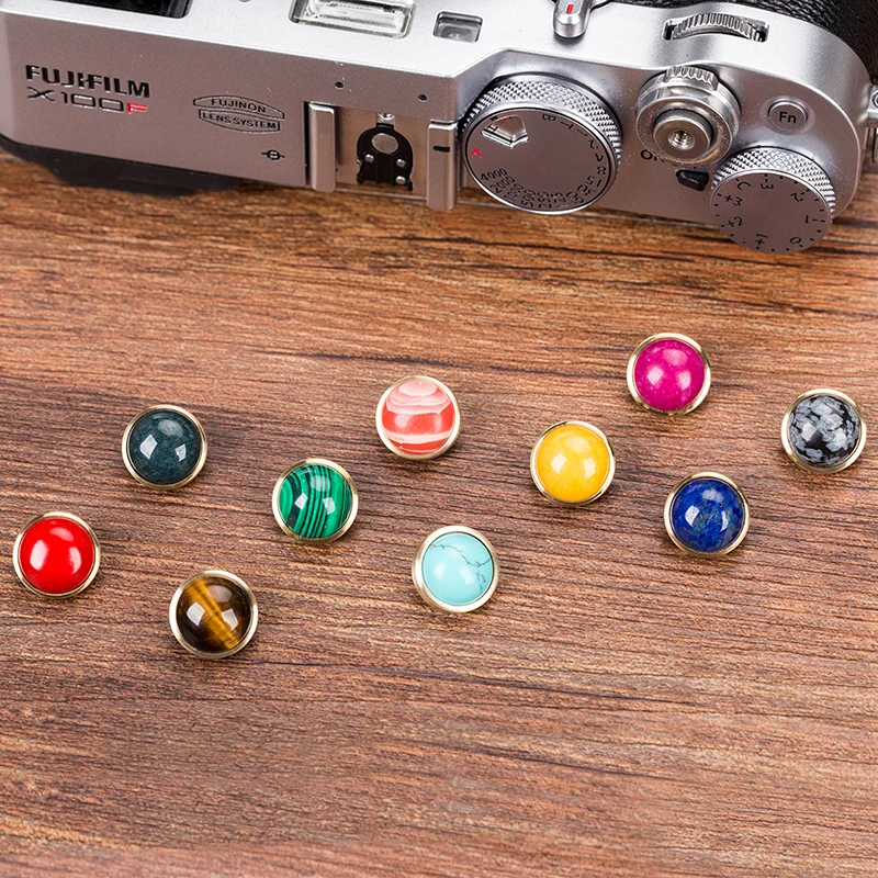 LXH New Arrival Pure Handmade Copper inlaid stone Camera Shutter Release Button For Fujifilm X-PRO2/X-E2S/X10/X20/X30/X100/X100T