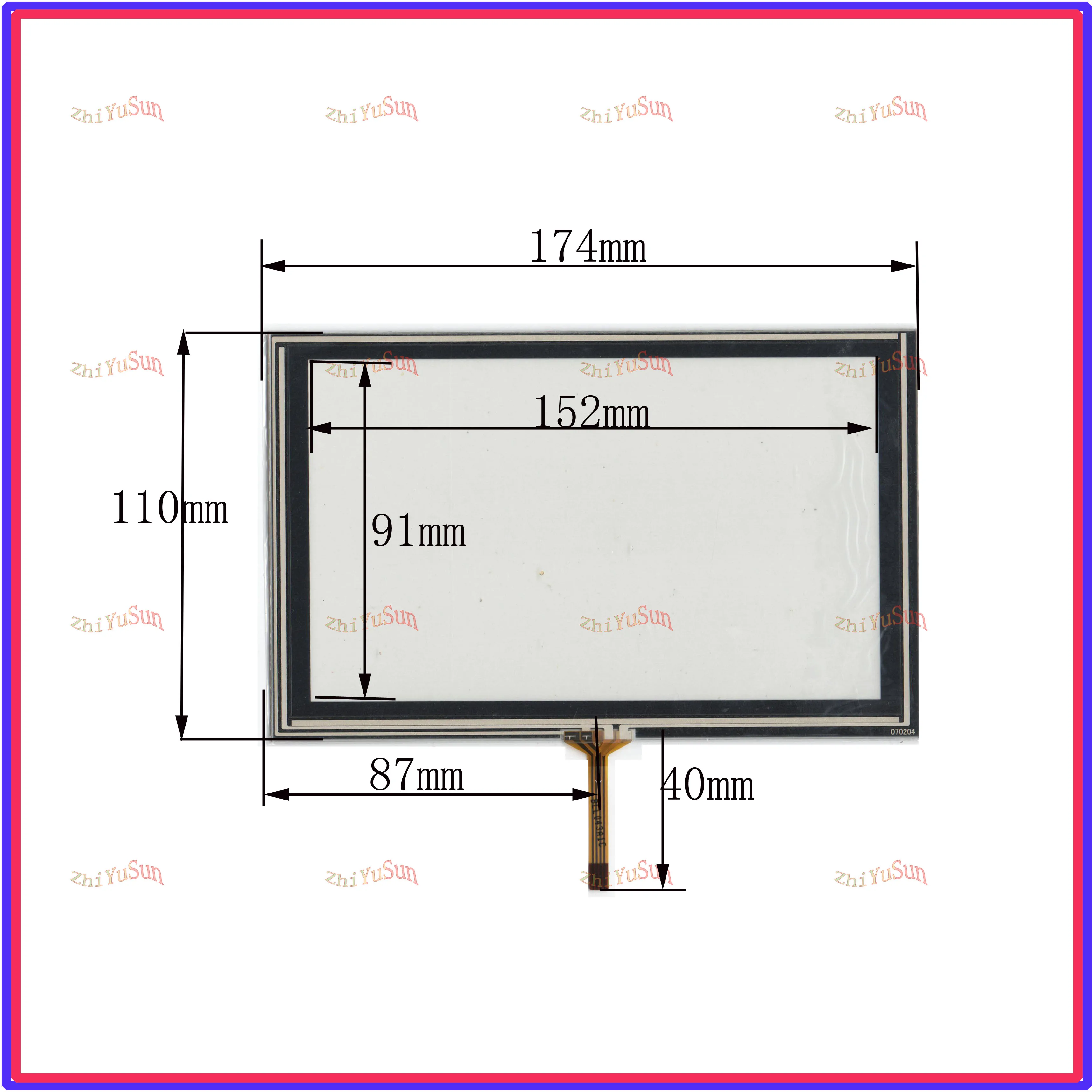 

ZhiYuSun 7.8inch compatible 174mm*109mm 4 line touch screen panel 174*109 Sensor glass for GPS CAR compatible 170830