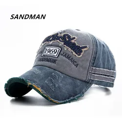 SANDMAN marka bawełniana pościel czapka dla mężczyzn kobiety Gorras czapki z daszkiem Rock Shark czapki baseballowe Casquette tata kapelusz na zewnątrz czapka