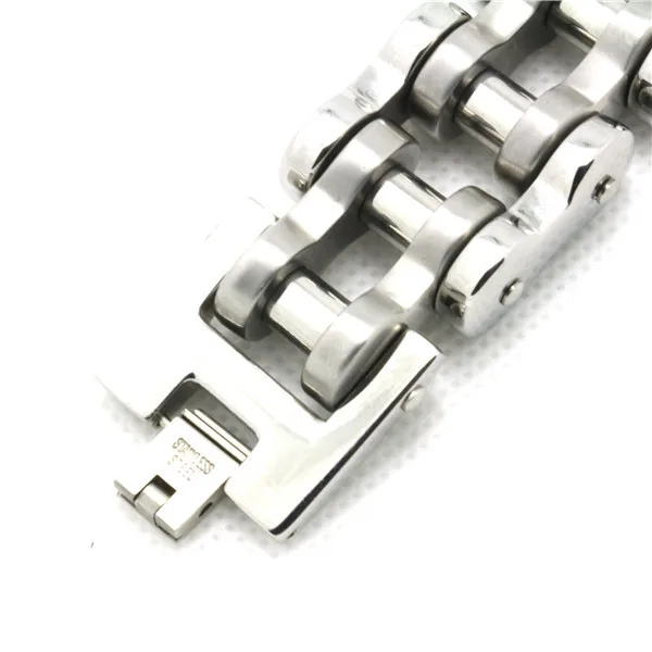 201g Dull Polish Pillar Bicycle Chain Bracelet  For Cool Man 316L Stainless Steel Hot Biker Style Top Quality Design Bracelet