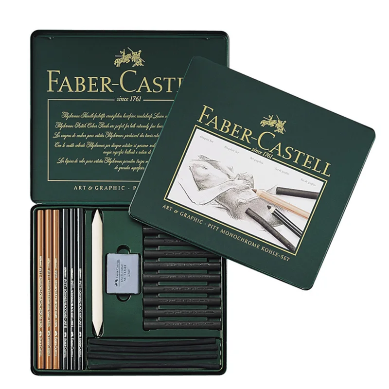 

scribble scribble pen FABER CASTELL 22 pieces sketch pencil set rubber charcoal paper painting combination 112967
