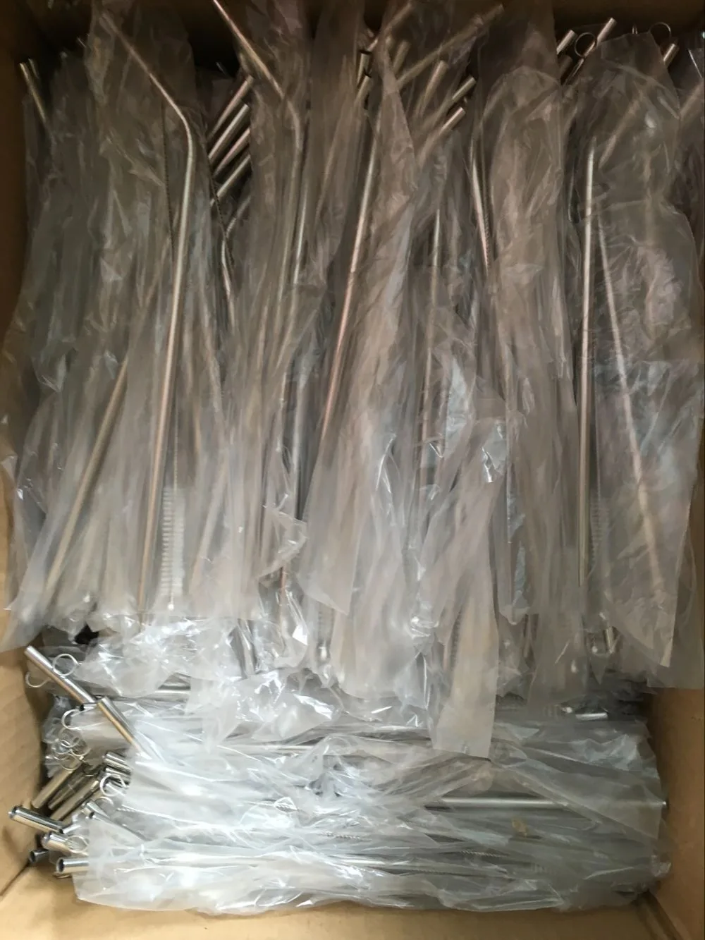 Free shipping rust free stainless steel bent 50 drinking straws+ 50 brushes/pack  length 6x267mm 10.5inch bent