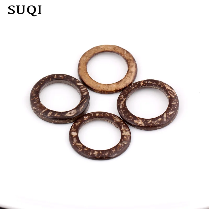 10Pcs/Pack 30mm thickening Natural coconut shell Decoration Round Jewelry Earring necklace clothing accessories  coffee circle