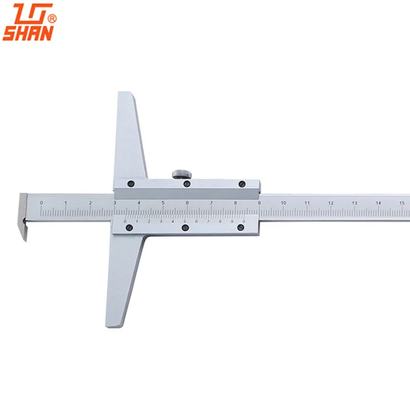 SHAN Depth Calipers 0-300mm/0.05mm With Hook Vernier Calipers Metric Gauge Micrometer Measure Tools