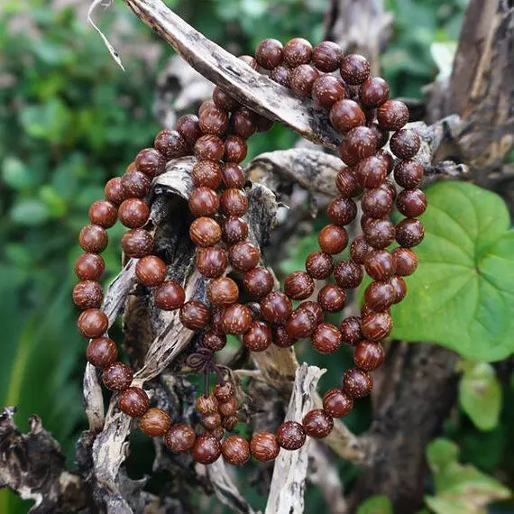 

8mm *108* Natural Nepal Star Sandalwood Beads Mala , Round wood Beads Buddhism Jewelry Making Supplies Japa Bracelet