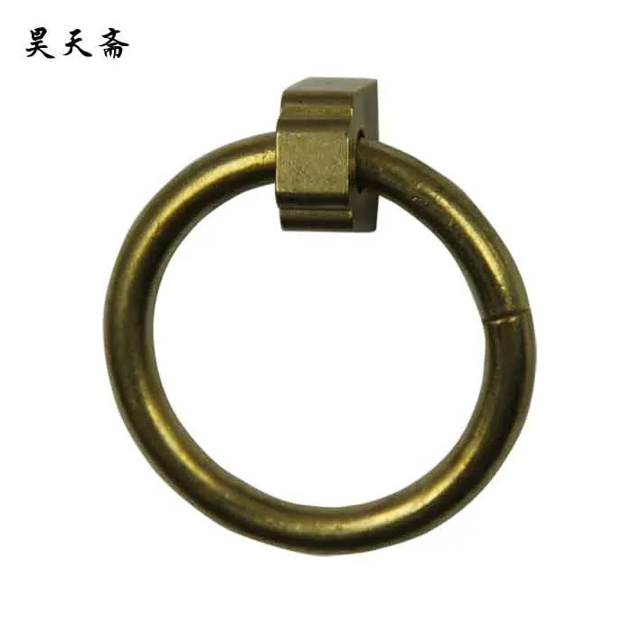 [Haotian vegetarian] antique Chinese doors drawer handle copper door handle buckle clasp hands classic HTE-225