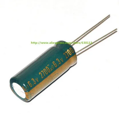 50PCS 6.3V2700UF  Aluminum Electrolytic Capacitor 2700UF  6.3V 10*20mm