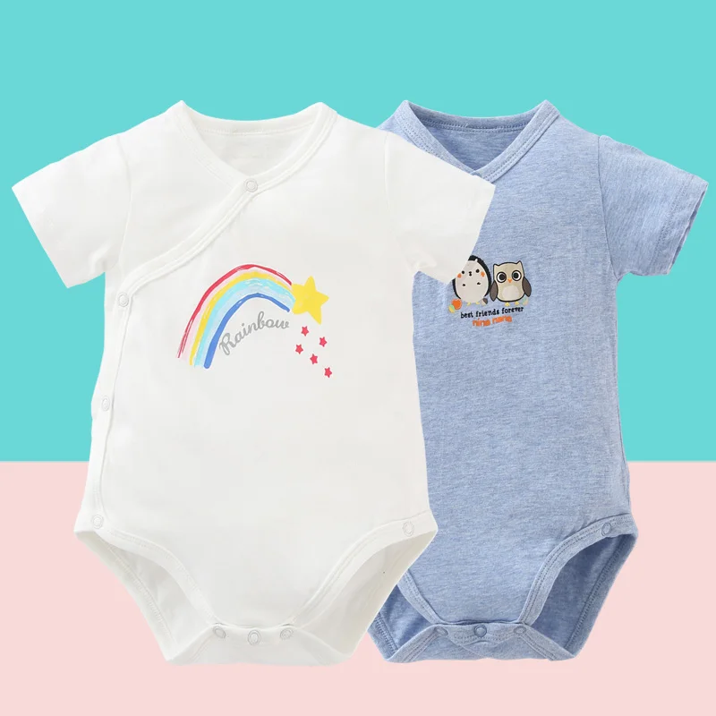 

2pcs pack baby clothes kids bodysuit baby summer 100% cotton bodysuit children clothing short sleeves 100% cotton baby overalls