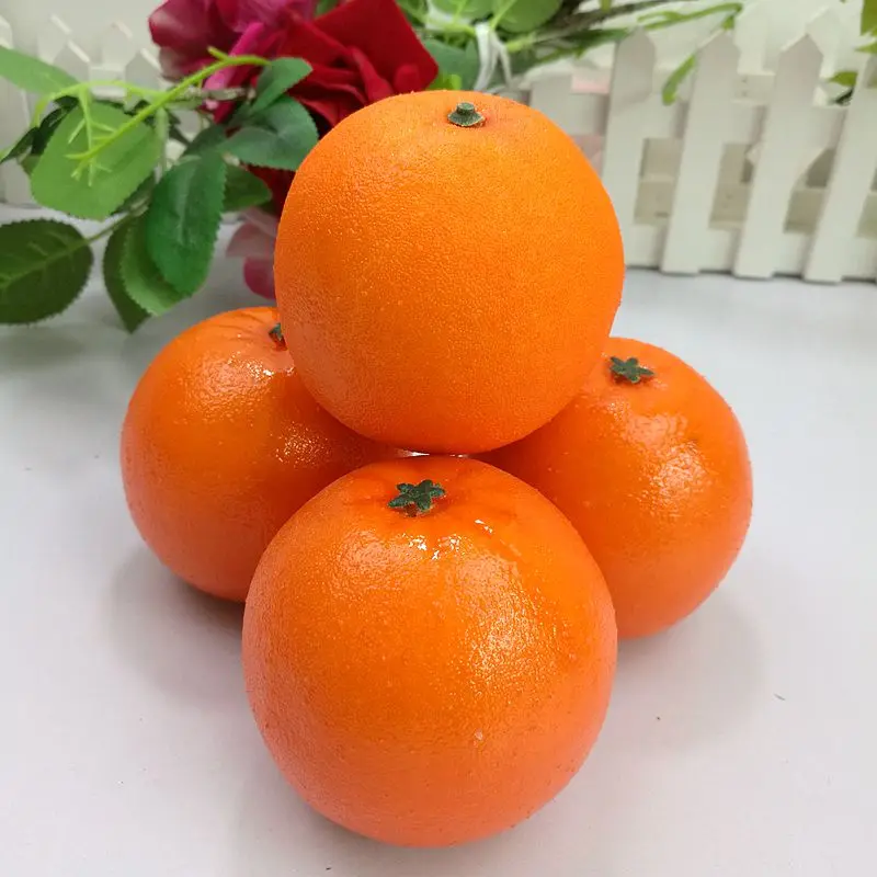 Emulation Foam Fruit Orange Model Simulation Food Toys Educational Pretend Kid Children Play House Toy Teaching Aids Child 2021