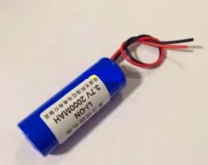 

Free shipping 40pcs/lot 18500 3.7v 1400mah lithium ion li-ion battery rechargeable battery with 2.0 connector