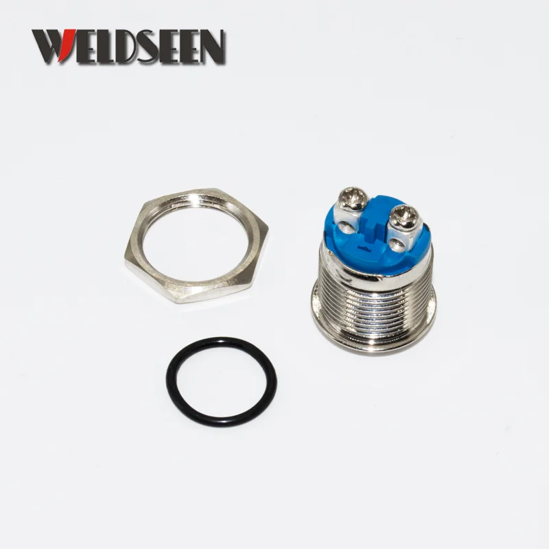 16mm Reset Momentary Metal Push Button Switch 3A/250V Waterproof Silver Car Horn Control Switch Screw Foot Modified Equipment