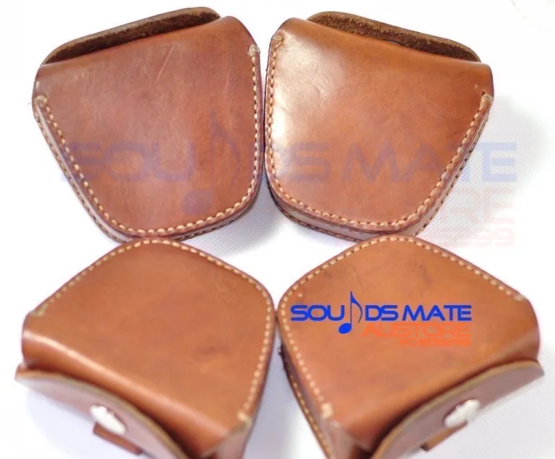 Vintage Handgemachte Echtes Leder Mans Hard Case Tasche Box In Ohr Kopfhörer Ohrhörer Kopfhörer Headset