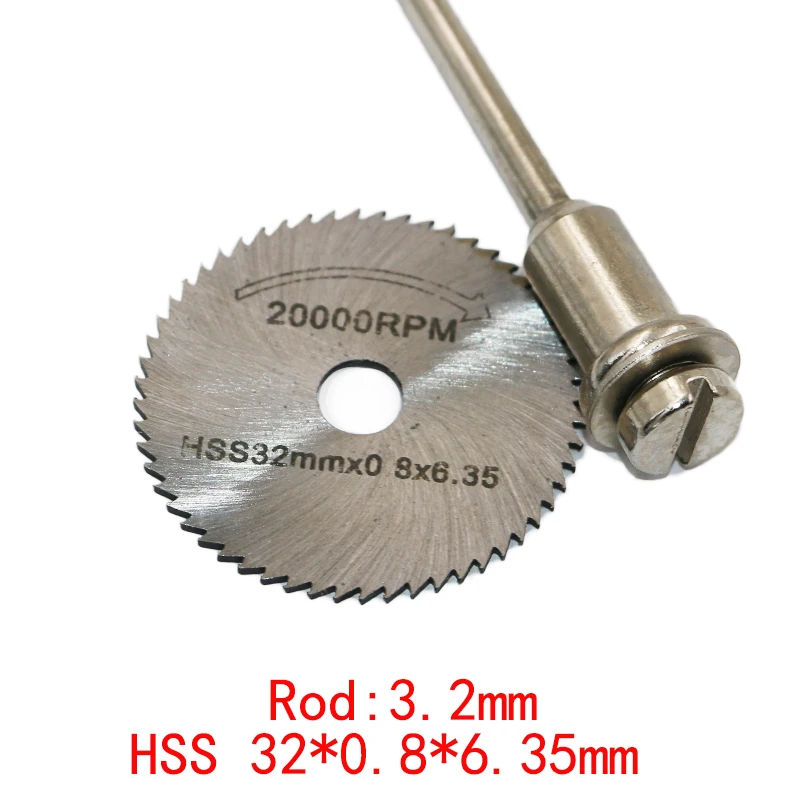 25/32/50/60mm HSS Circular Saw Blade Rotary Tool For Dremel Metal Cutter Power Tool Set Wood Cutting Discs Drill Mandrel Cutoff