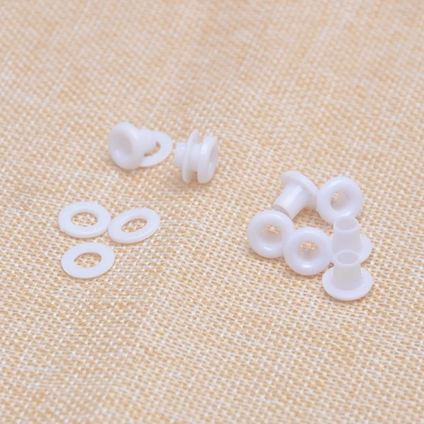 Out Diameter in 9.5 mm White Plastic Eyelet Grommet