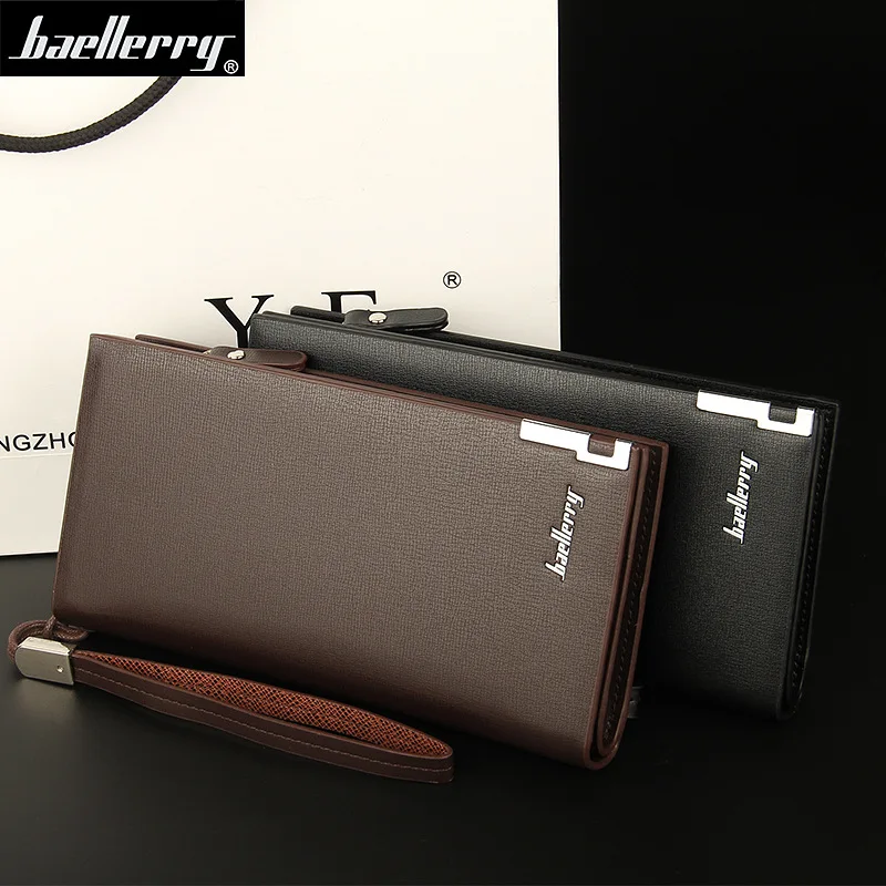 

Luxury Famous Brand Wallet Long Purse Male Big Walet Men's Handy Clutch Portomonee Baellery Phone Money Bag Wristlet