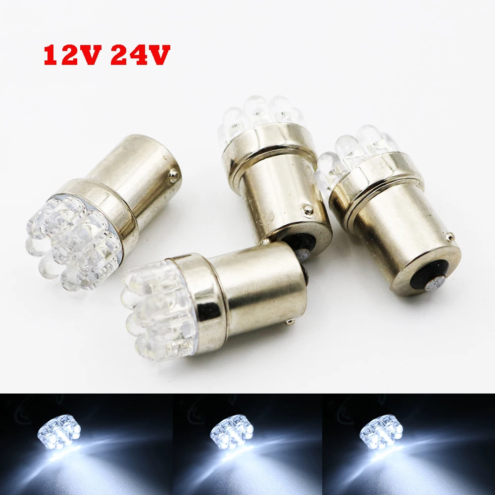 

YSY 10pcs G18 1156 BA15S P21W 9 LED 9led Car Turn signal lights truck lights Reverse lamp DC 24V 12V