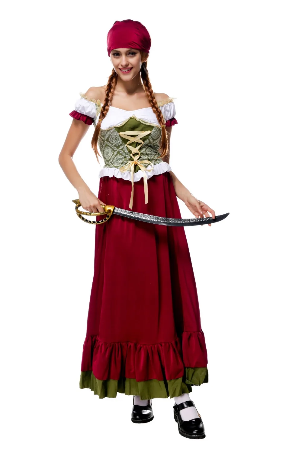 New Women Sexy Catsuit Halloween Carnival Adult German Beer Maid Wench Long Costume Oktoberfest Beer Girl Costumes Fancy Dress