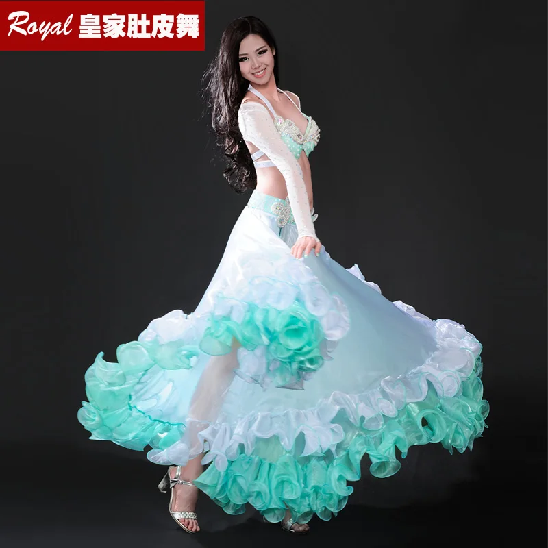 Women Oriental Belly dance costumes professional belly dance dress belly dancing wear sexy bellydance Bra belt sleeve long skirt