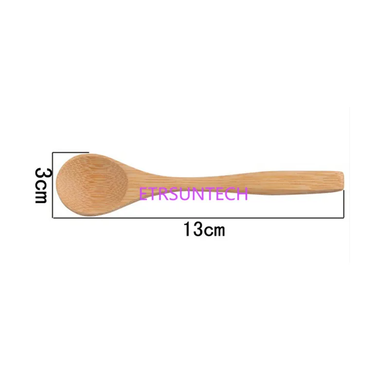 500pcs/lot Handmade Bamboo Spoons Honey Spoon Baby Spoons Mini Spoons 13cmx3cm LX0743