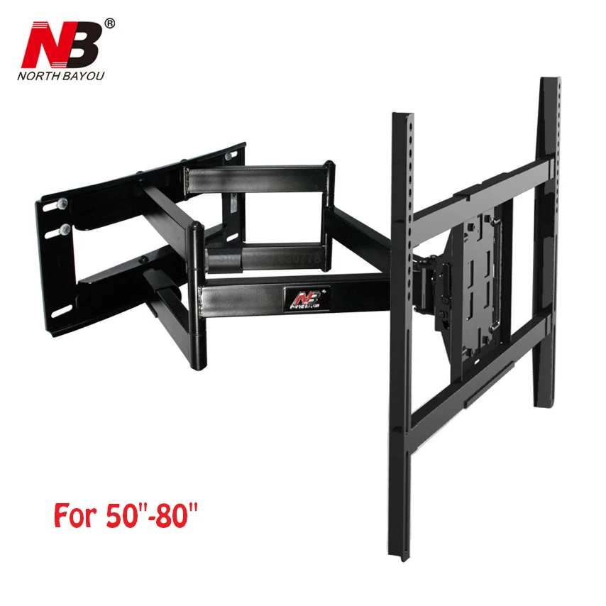 

NB SP5 50"-80" Flat Panel LED LCD TV Wall Mount Full Motion Heavy Duty Monitor Holder 6 Swing Arms