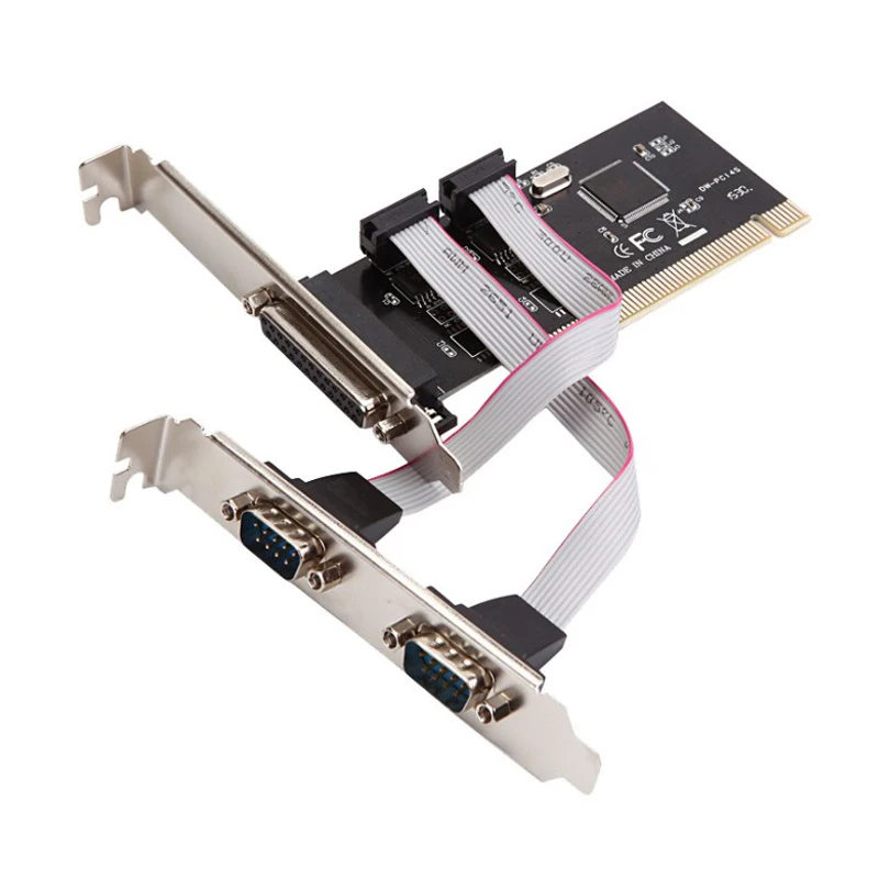 

DIEWU PCI serial parallel port Expansion card RS232 RS-232 Serial Port COM & DB25 Printer Parallel Port adapter