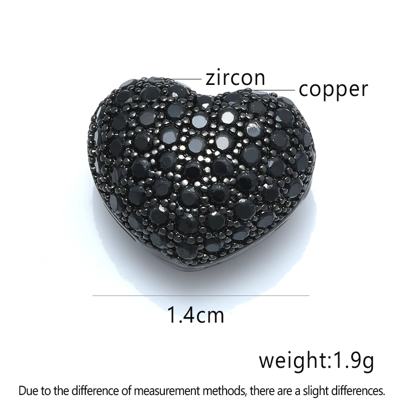 1PCS Black Heat Star Charm Beads Hollow Big Hole  Accessories For Handmade Jewelry Making DIY Woman Man Bracelet Gift