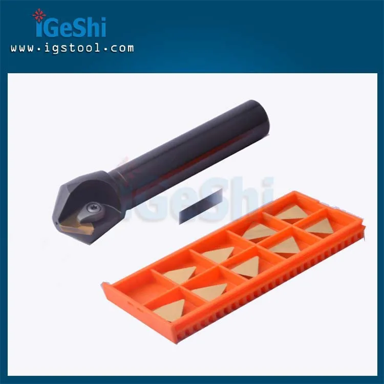 Nuovo 1 pz 20mm 45 gradi cutter fresa per smusso indicizzabile + 10 pezzi inserts inserti in metallo duro
