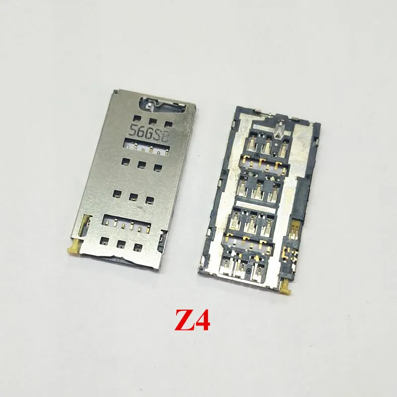 10 cái/lốc Sim Ổ Cắm Đầu Đọc Khay Đựng Khe Cắm Bộ Điều Hợp cho Sony Xperia Z4 E6553 E6533 Thay Thế Spair Phần