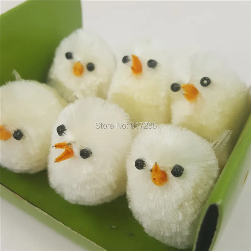 

Easter chicken Easter chicks Pack of 4 sets White Chenille Chicks Easter Hat Ornament Easter Home Party Favors